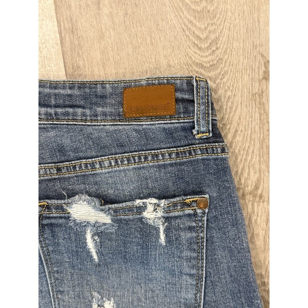 Judy Blue Jeans Womens 15 Distressed Boyfriend Fit Denim Ripped Grunge Pants - Picture 9 of 14